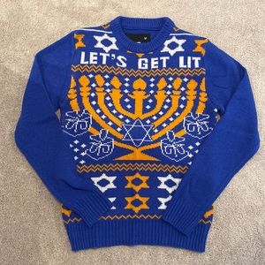Men’s Jewish Hanukkah sweater Medium